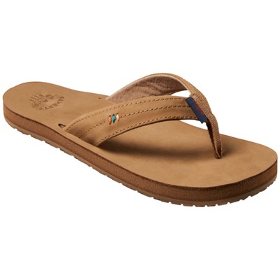 Reef CJ6152 Women's Drift Away X Faherty Bronze Bottle Opener Flip Flop Sandal