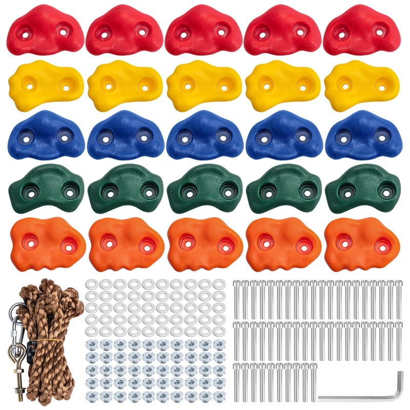 Rock Climbing Holds for Kids Rock Wall Climbing Kit for