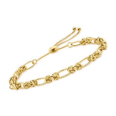 Ross Simons 14kt Yellow Gold Byzantine Station Bolo Bracelet eBay