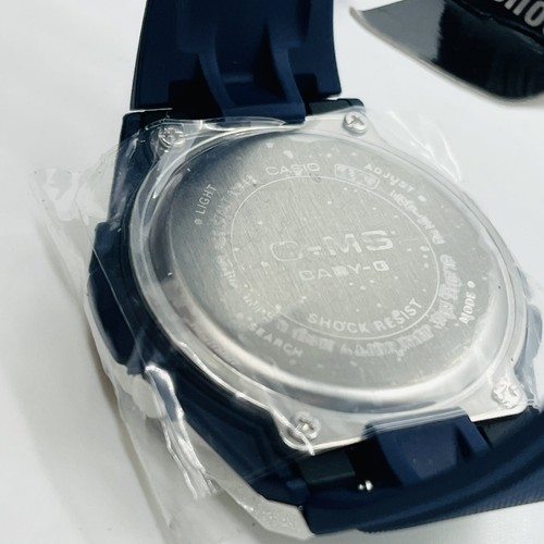 Pre-owned Casio Women's Baby-g Digital/analog Msg-c100-2a Silver/blue 36mm Watch