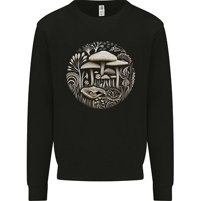 Mushroom Circle Foraging Fungi Forage Uomo Sweatshirt Jumper