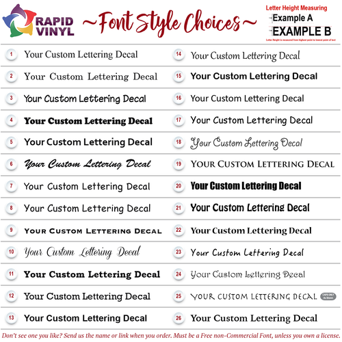 Custom Vinyl Text Lettering Decal Windshield Banner Truck Car Glass Window Body