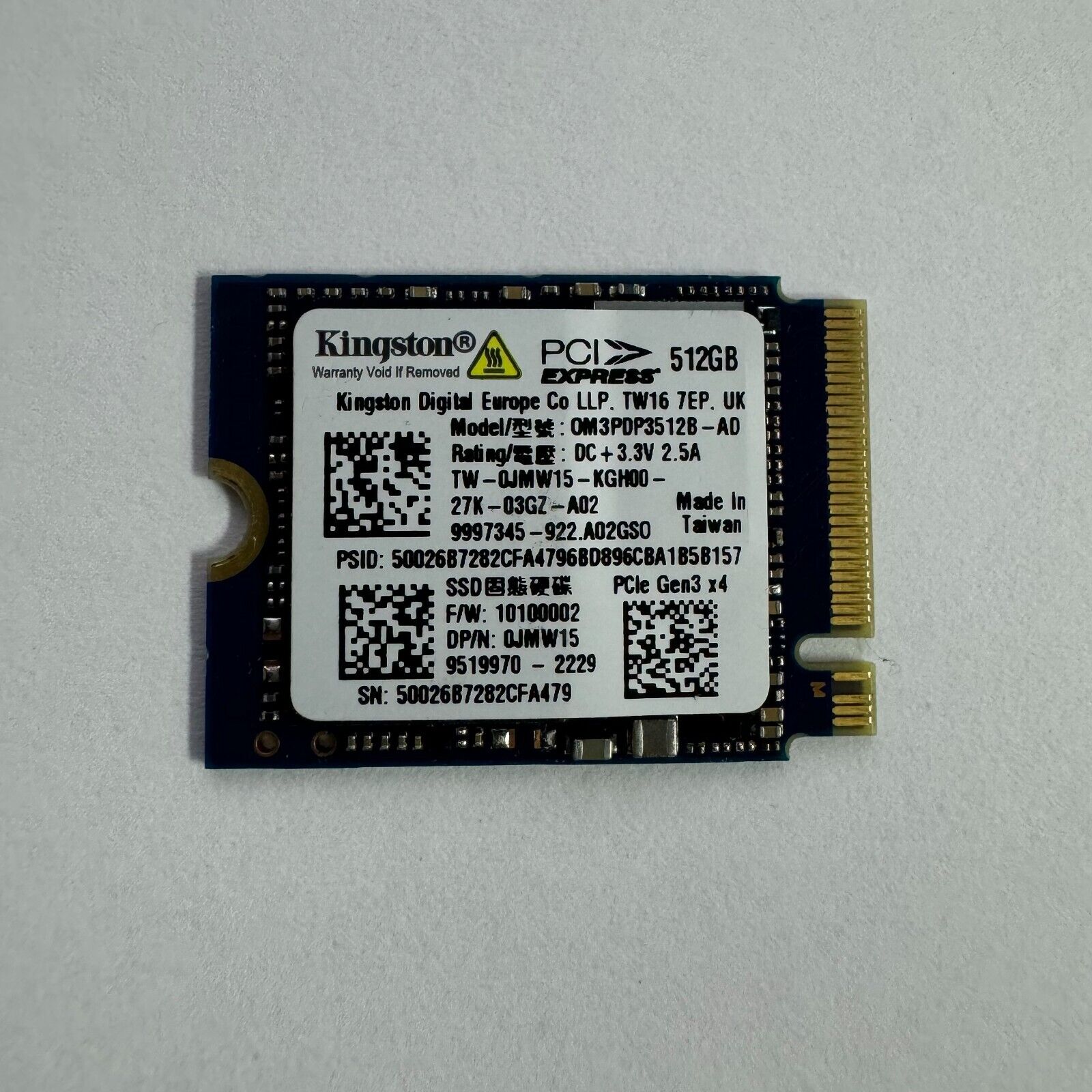 Kingston M.2 PCIe Gen. 3 NVMe 1.3 512GB Internal SSD Kingston M.2 PCIe Gen. 3 NVMe 1.3 512GB Internal SSD