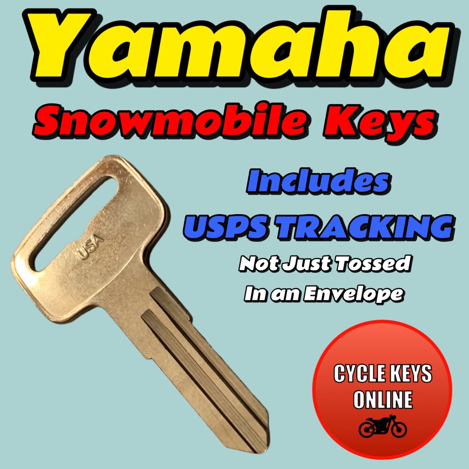 Yamaha Snowmobile Sled keys Cut to Code replacement key