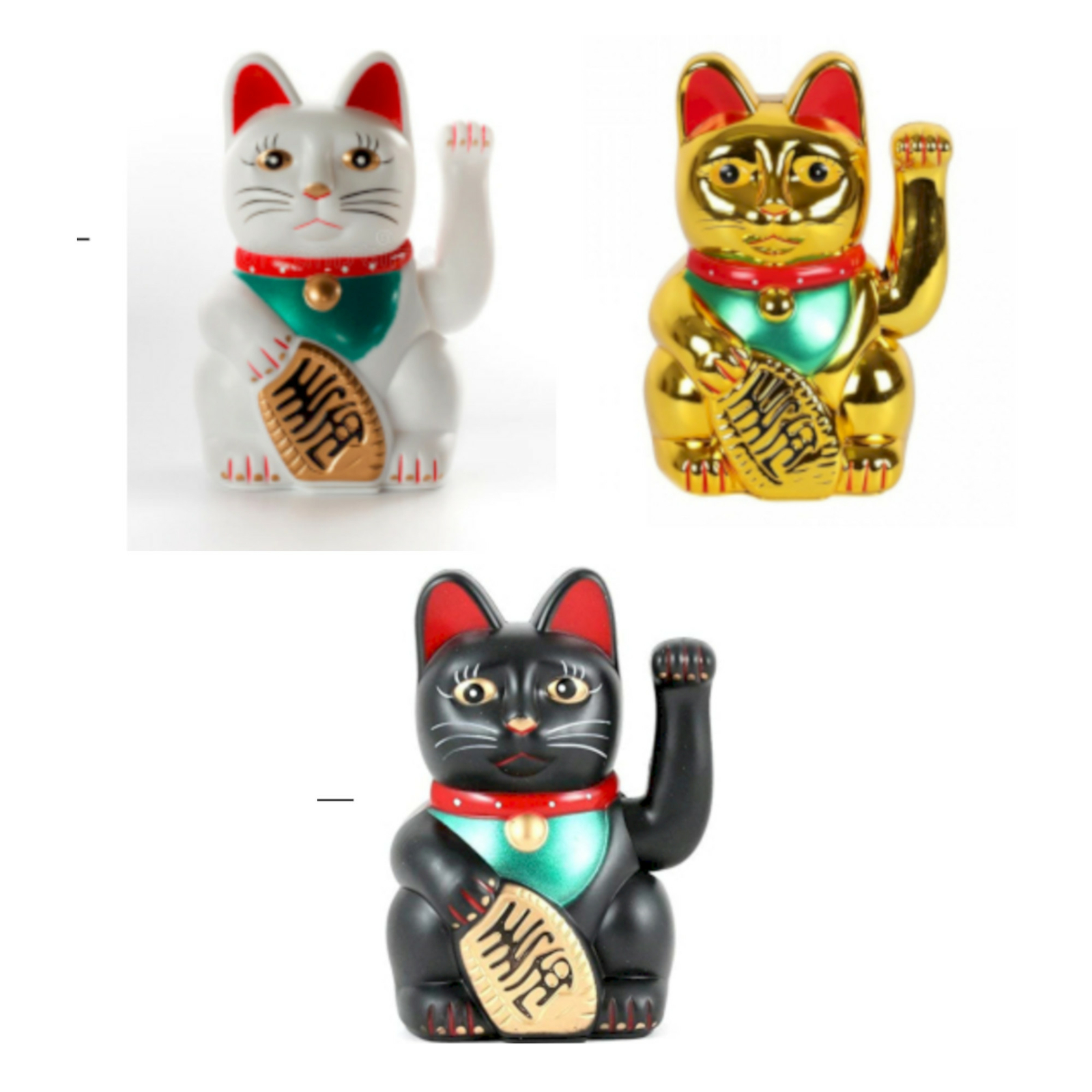 Chinese Lucky Fortune Money Waving Maneki-Neko Cat Figure Feng Shui Decor 15cm