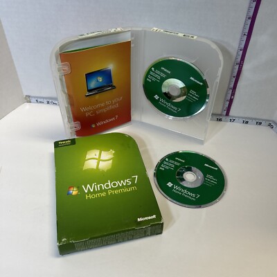 Microsoft Windows 7 Home Premium 32-bit 64-Bit Software Upgrade W/Product Key