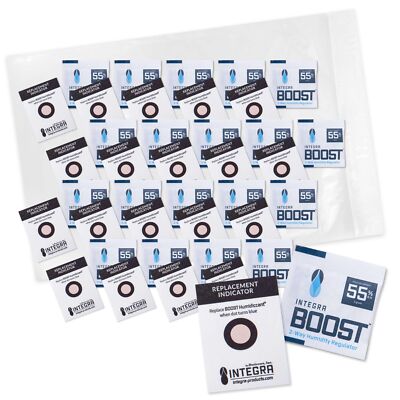 - 55% RH Level - 2 Gram Size - Two-Way Humidity Control Pack - Includes Humid...