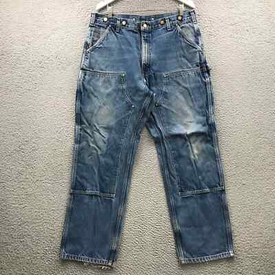 Carhartt B07 DNM Double Front Knee Jeans Mens Size 38x32 Carhartt B07 DNM Double Front Knee Jeans Mens Size 38x32