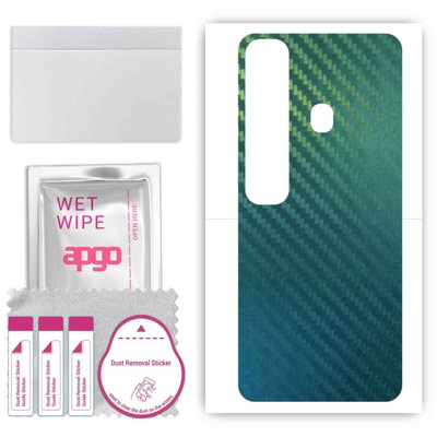 apgo Back Skin Wrap Sticker for Tecno Spark 7 Pro, Carbon Chameleon CAKA1