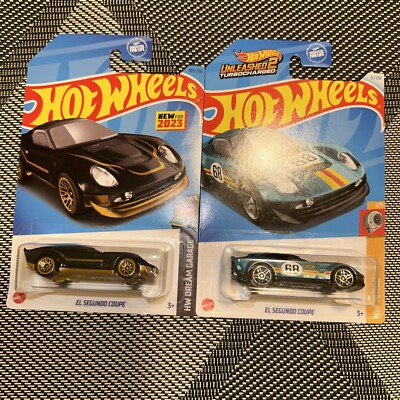 Hot Wheels El Segundo Coupe 51/250 Green 2024 &black 2023 El Segundo Coupe