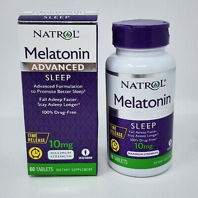 Natrol Melatonin Advanced Time Release 10 mg (60 Tablets) 01/2025