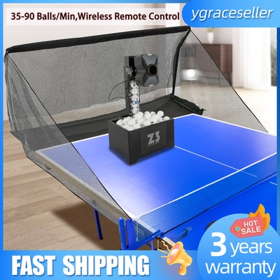 Automatic Training Table Tennis Ping Pong Ball Pitching Machine W/ 100*Balls+Net