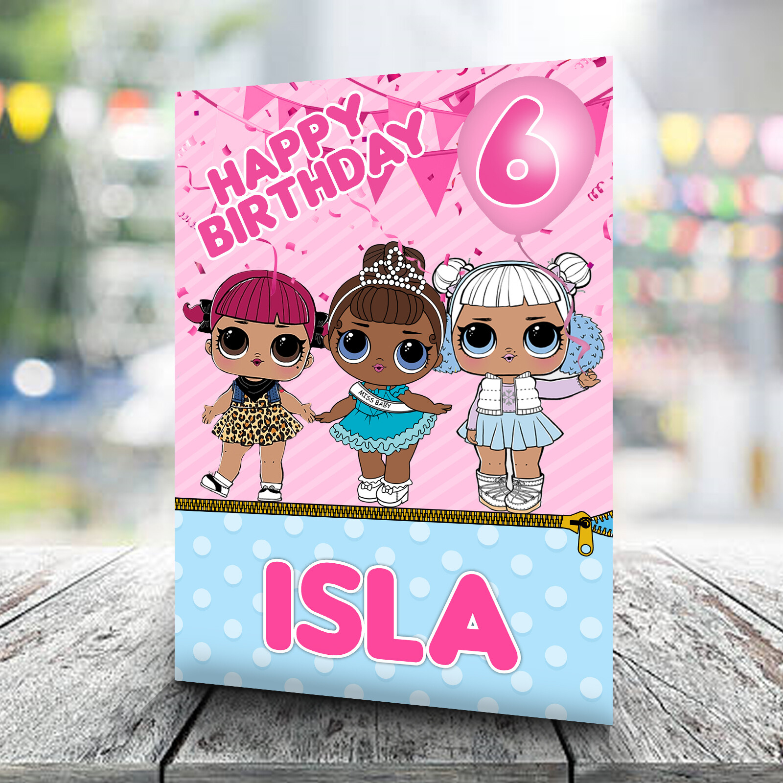 LOL Birthday Card - Personalised With Any Name and Age