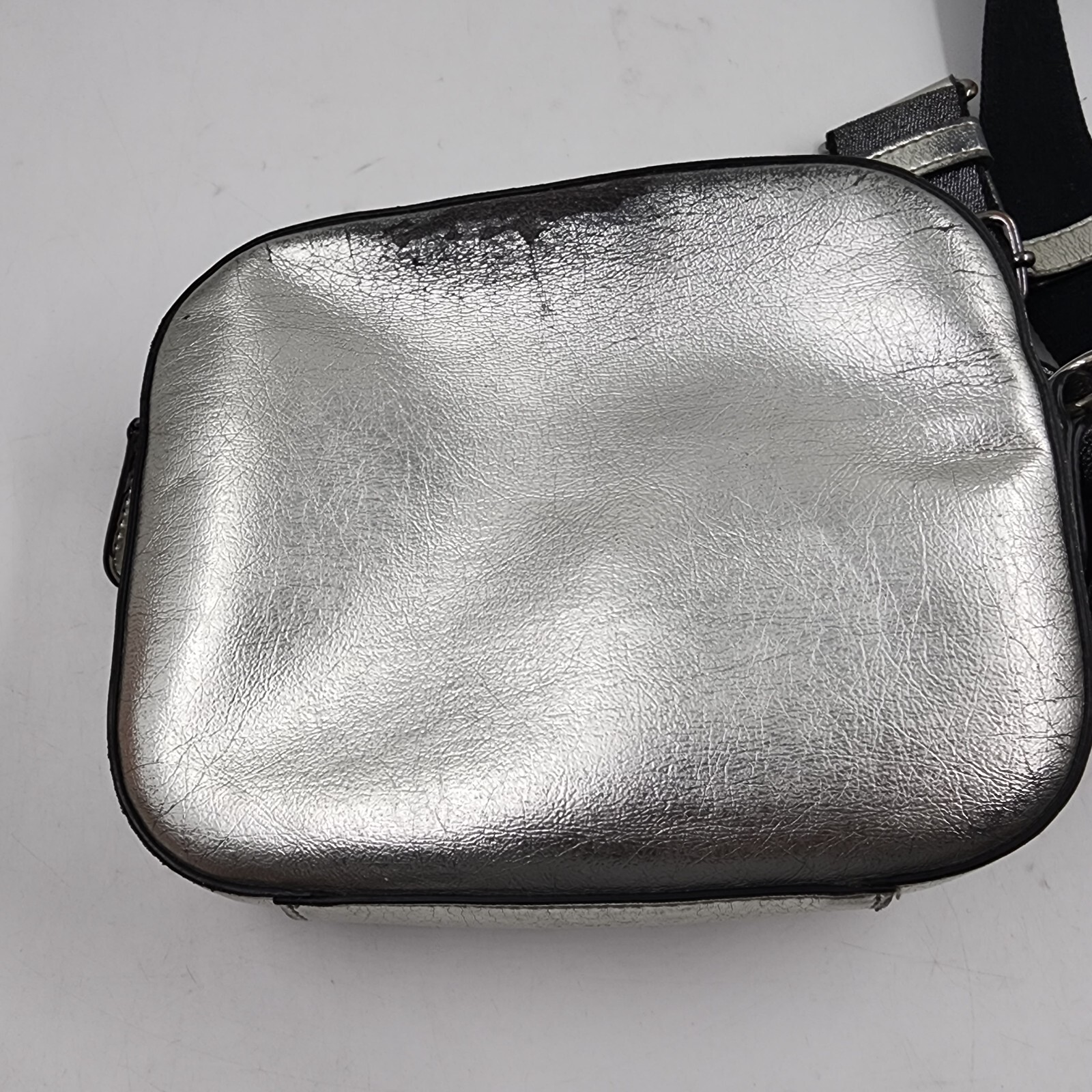 Stella McCartney Logo Small Camera Bag Women's Silver/Black Stella McCartney Logo Small Camera Bag Women's Silver/Black
