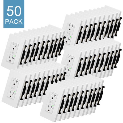 20A GFCI Receptacle Outlet Self-Test Weather-Resistant & Tamper-Resistant ETL×50