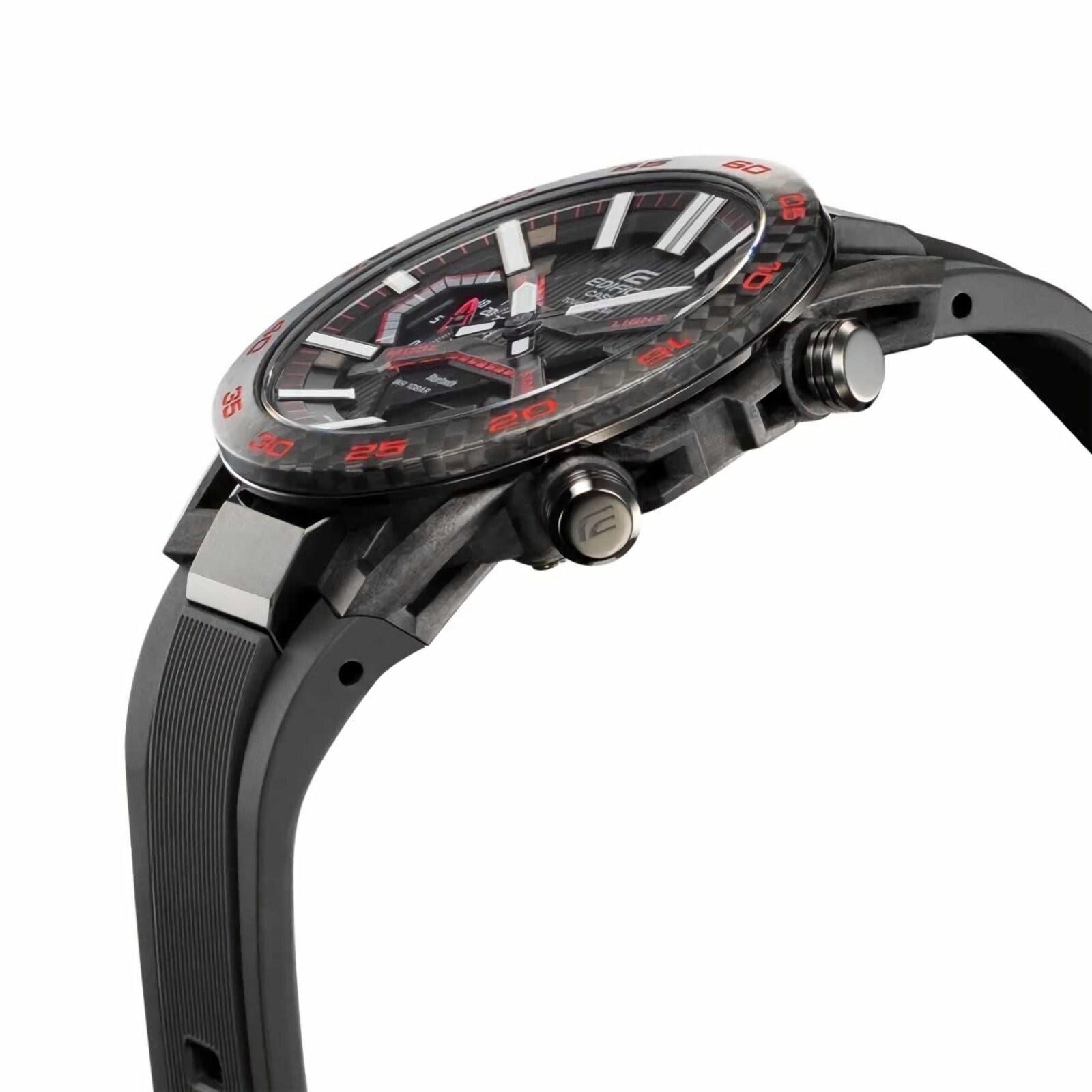 Pre-owned Casio Edifice Sospensione Ecb-2000pb-1a Tough Solar Bluetooth Carbon Case Watch In Dark Gray