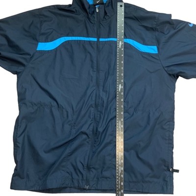 NIKE Mens Large Blue Golf Zip Up Windbreaker Jacket