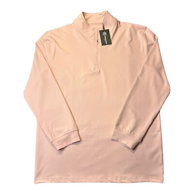 GreenSide Golf 1/4 Zip Pullover Long Sleeve Shirt Soft Pink Men s Size XL NEW