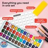 ARTISTRO Watercolor Paint Set Portable, Palette Set with Metallic Colors for Workbooks - Mini Travel Painting Kit for Artists, Professionals, Adults, Kids, GirlsandBoys - Art Supplies, Christmas Gift