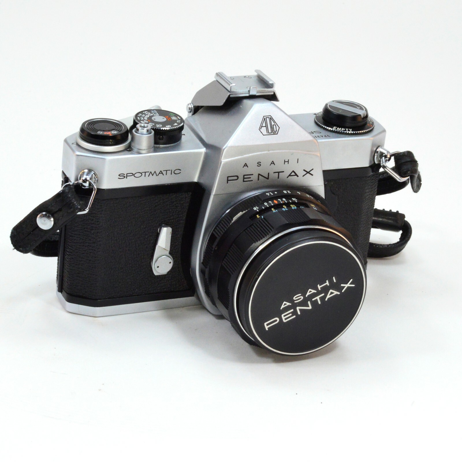 ? MINT ? Pentax Spotmatic SP 35mm camera + Super-Takumar 1:1.4/50mm lens + case