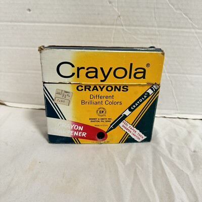 Vintage Crayola Crayons 64 Binney & Smith with Built in Sharpener