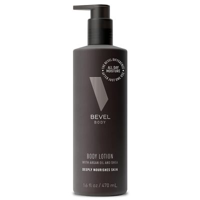 Bevel All Day Body Lotion for Men with Shea Butter and Argan Oil, Lightweight...