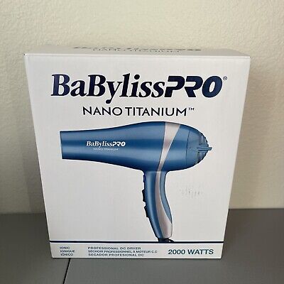 BabylissPRO Nano Titanium Hair Dryer, Professional 2000-Watt Blow Dryer Babnt554
