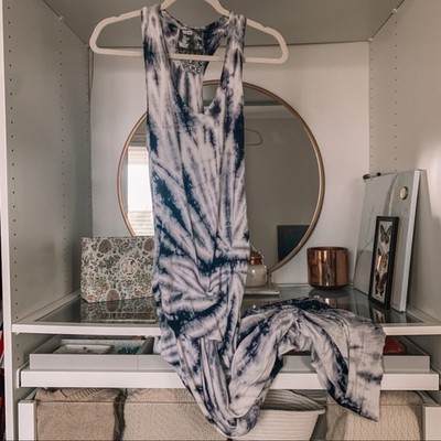 Young Fabulous and Broke Size S Slouchy Tie Dye Sleeveless Hamptons Maxi Dress