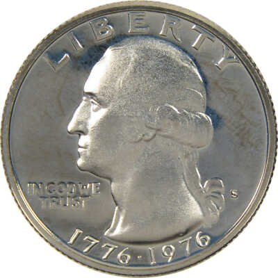 1976 S Washington Bicentennial Quarter Clad 25c Proof Coin