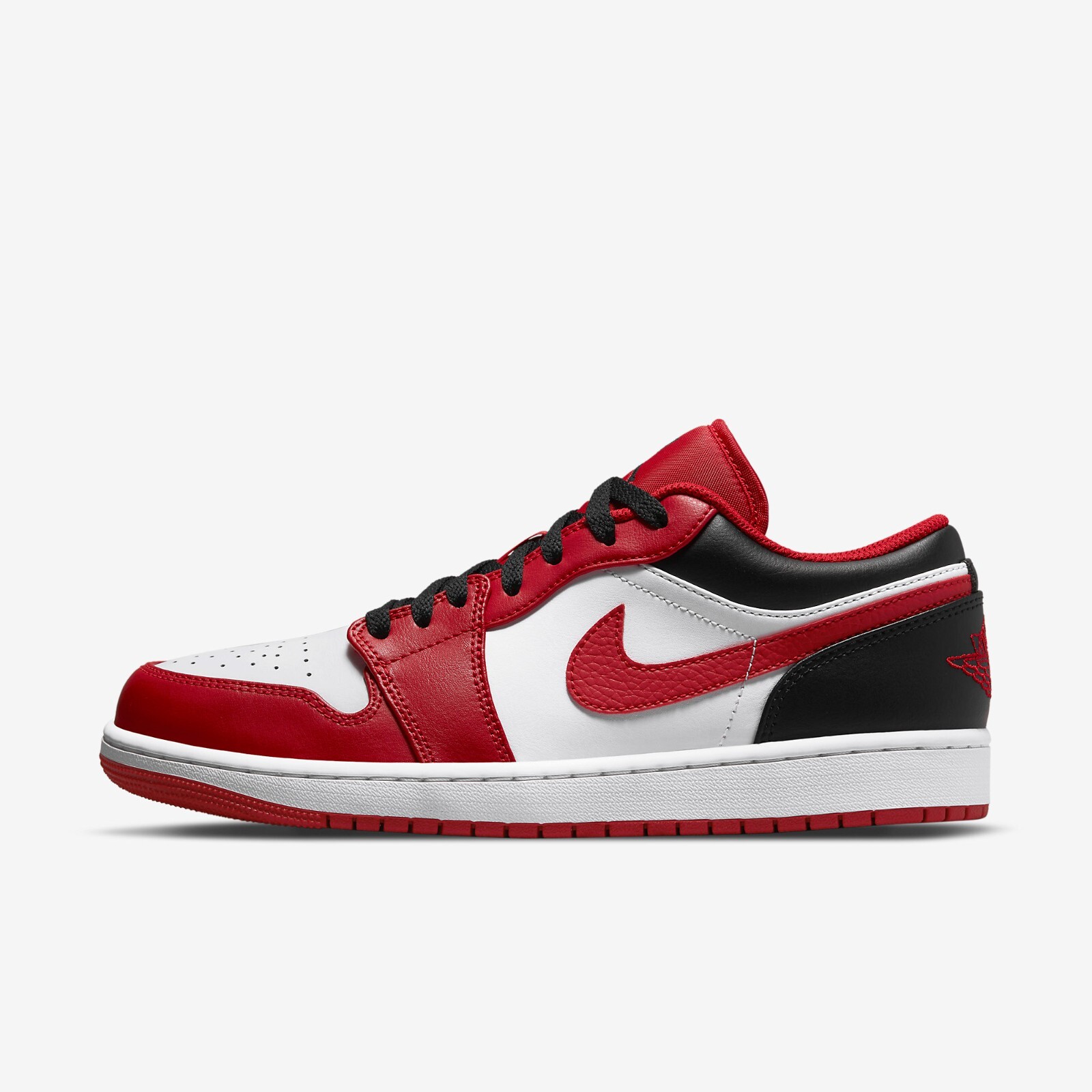 

Кроссовки Nike Air Jordan 1 Low White Gym Red Black 553558-163, Nike Air Jordan 1