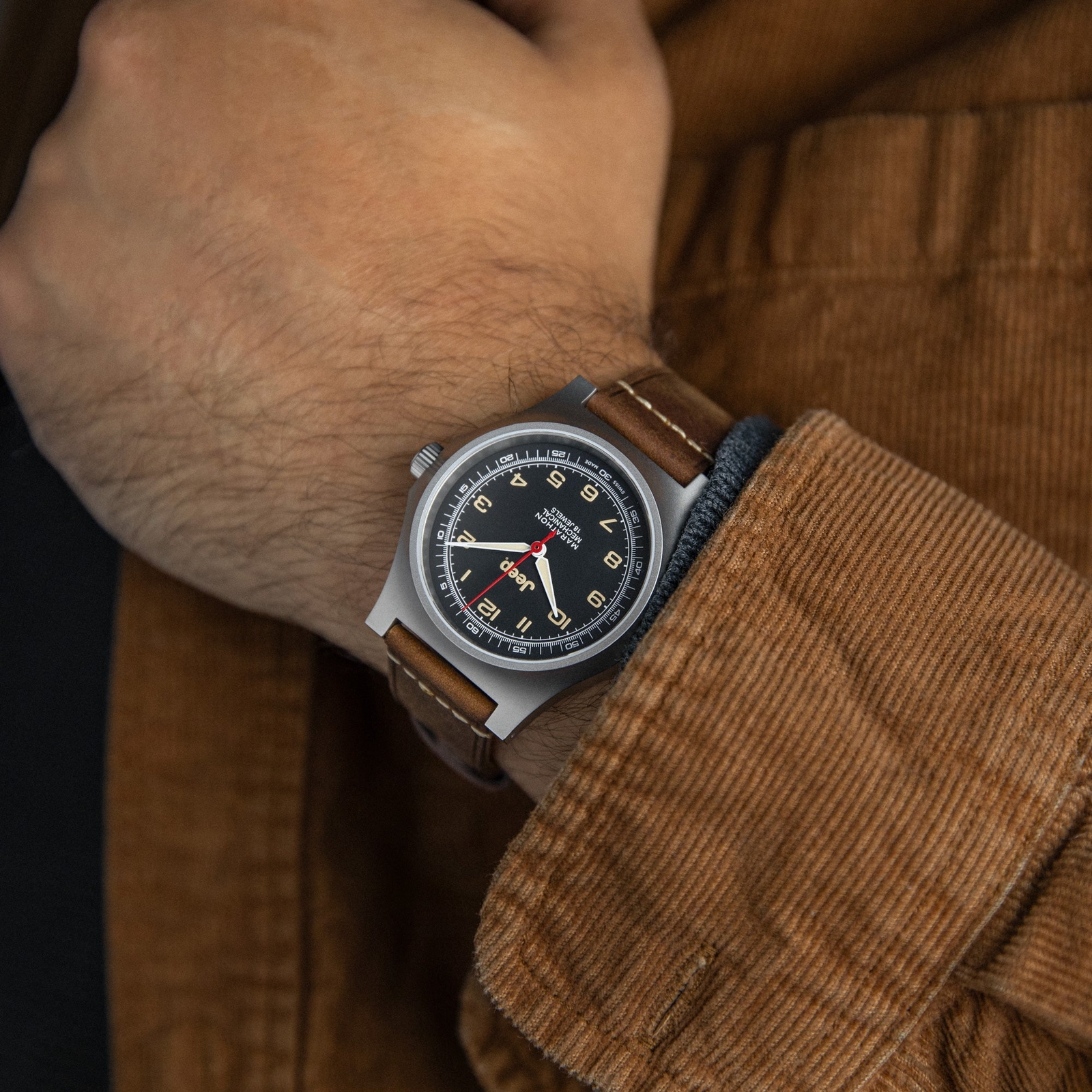 Pre-owned Marathon Watch 41mm Jeep® Willys Ssgpm (officer's Mechanical): Release