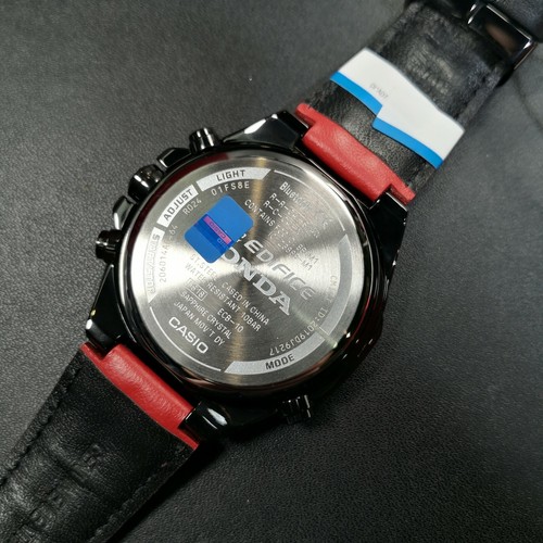 Pre-owned Casio Edifice X Honda Racing Limited Edition Bluetooth Mobile Watch Ecb-10hr-1a