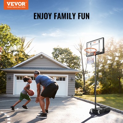 VEVOR 32" Basketball Hoop Adjustable Height Backboard System for Outdoor Indoor