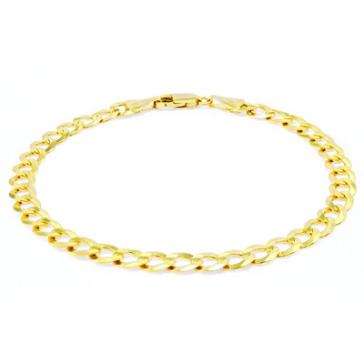 Pre-owned Nuragold 10k Yellow Gold 6.5mm Cuban Link Curb Chain Bracelet Mens Womens 7.5"
