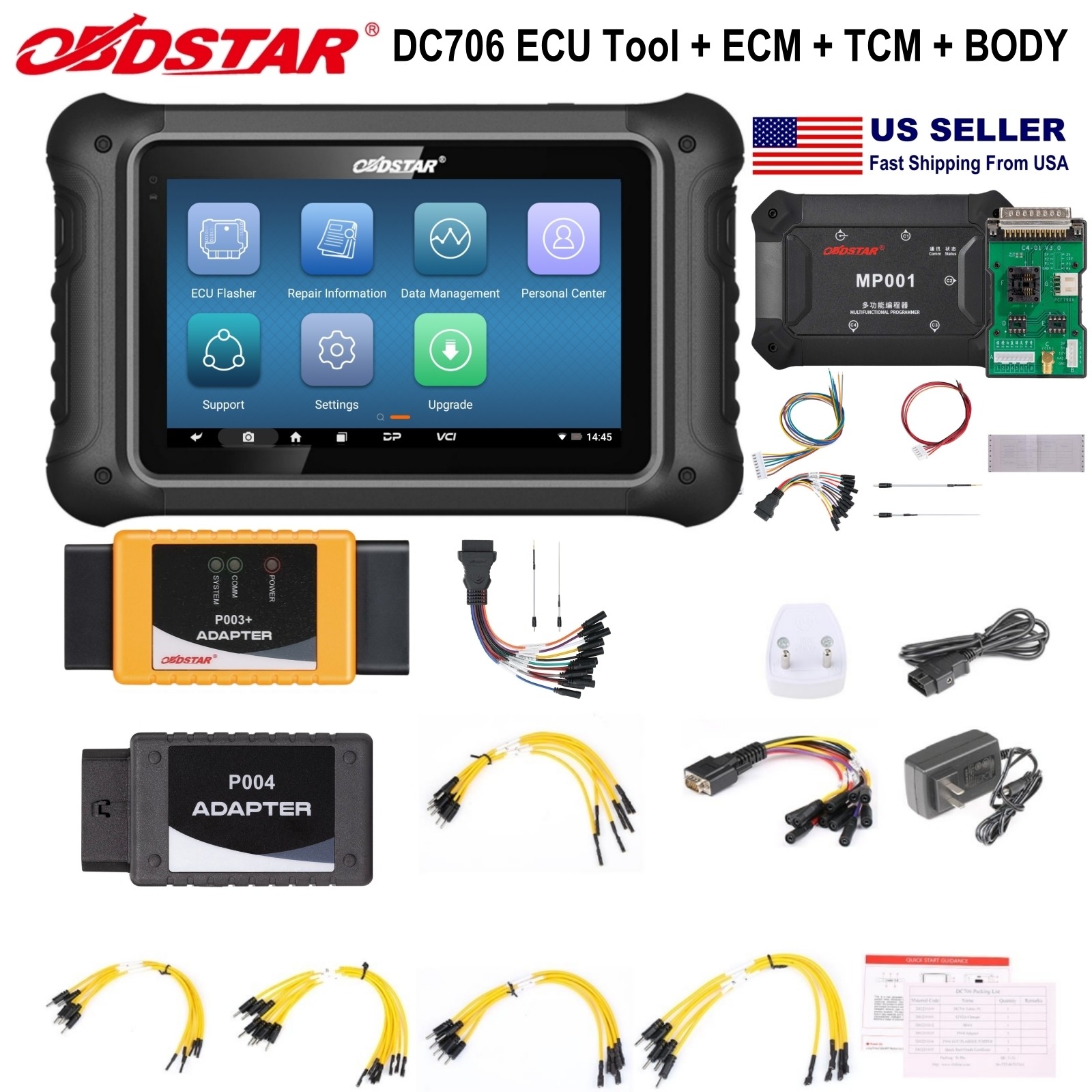 OBDSTAR DC706 Full Version E-CU Tool +ECM +TCM +BODY Plus MP001