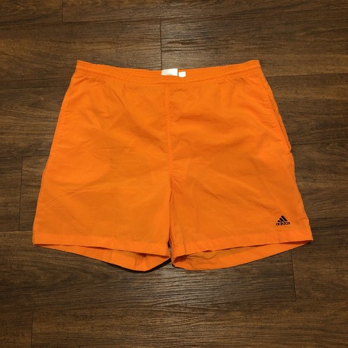 Vintage Y2K Adidas Men's Nylon Shorts Lined Orange Size L | eBay