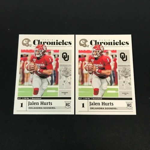 2020 Chronicles JALEN HURTS RC Lot x2 #14 Oklahoma Sooners