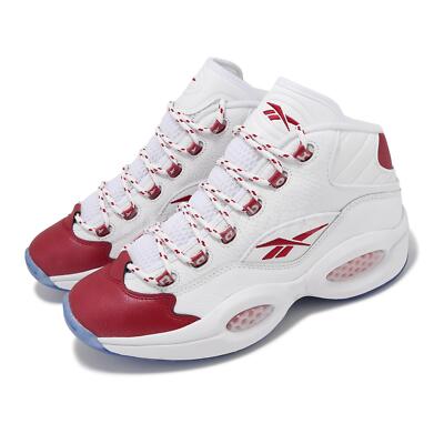 Reebok Question Mid Allen Iverson White Vector Red Men Basketball Shoe 100074721