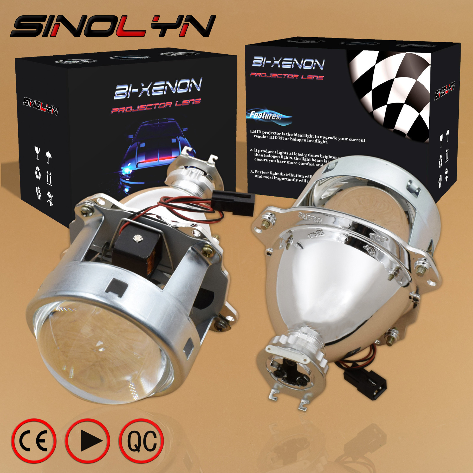 3.0'' H1 HID Bixenon Lens Projector Headlight H4 H7 Automobiles