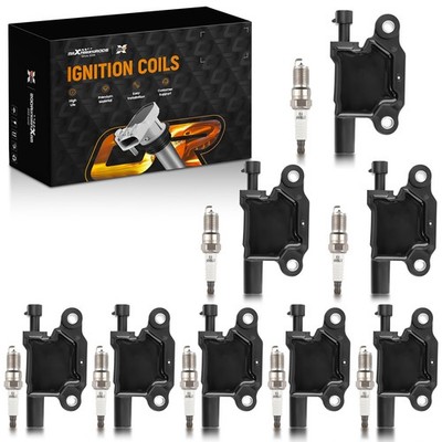 8Pcs Ignition Coil Spark Plug Set for Chevrolet Express GMC Savana Van V8