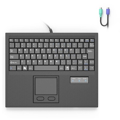 Wired Machine Keyboard with Touchpad Portable Compact - PS/2 Interface