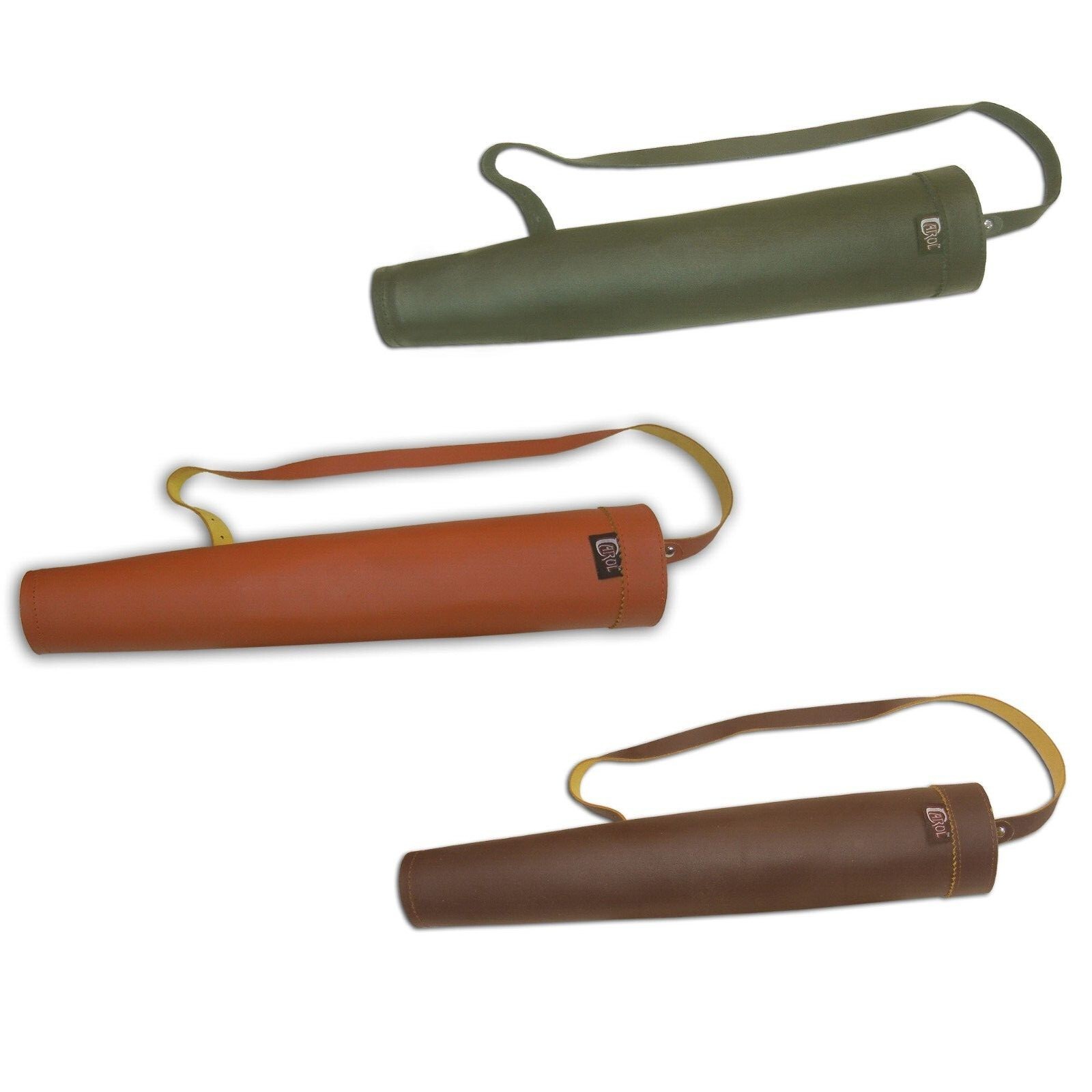 TRADITIONAL ARCHERY LEATHER ARROW HOLDER BAG SHOULDER BACK ARROW QUIVER