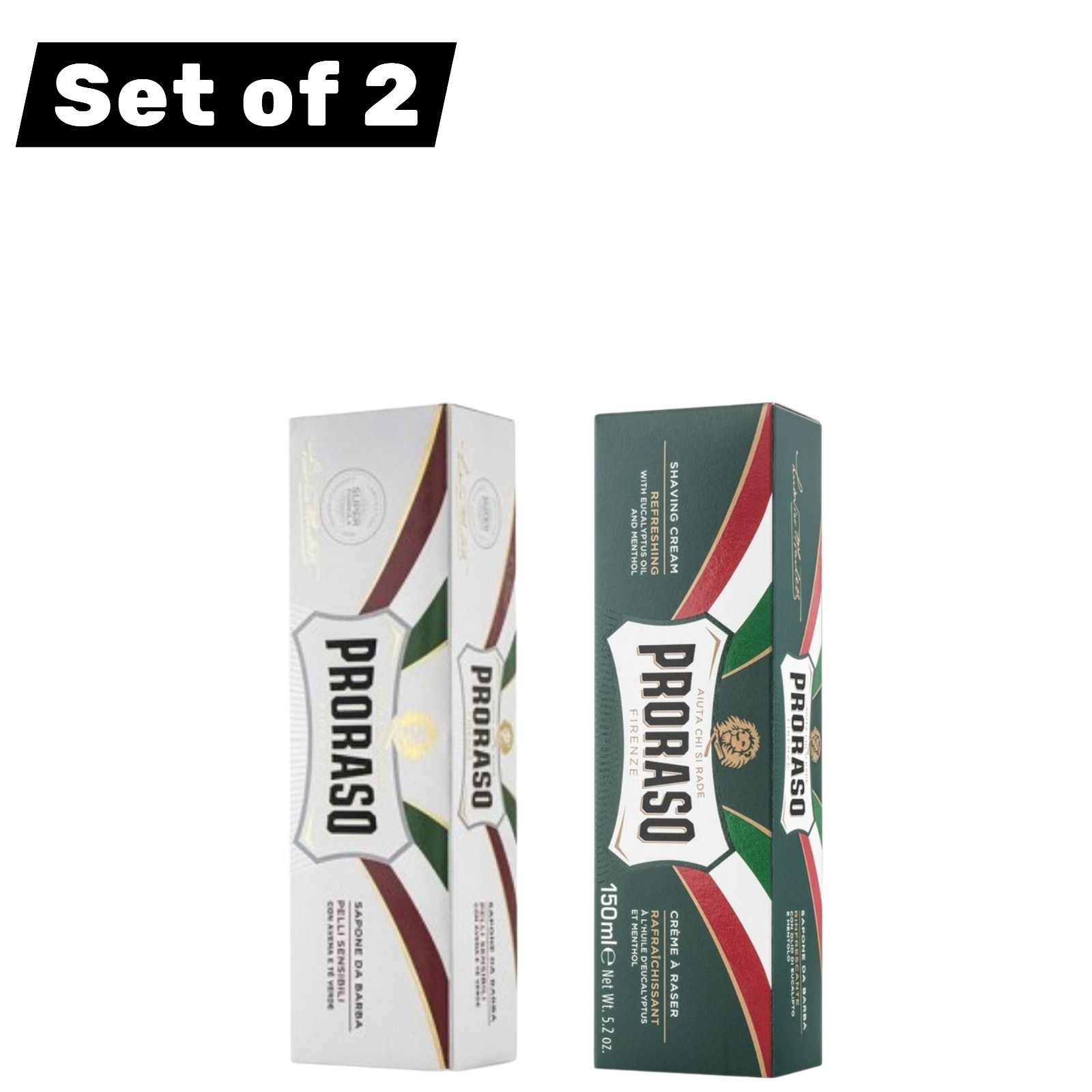 Proraso Shaving Cream Sensitive & Refreshing 150ml & Eucalyptus & Green Tea