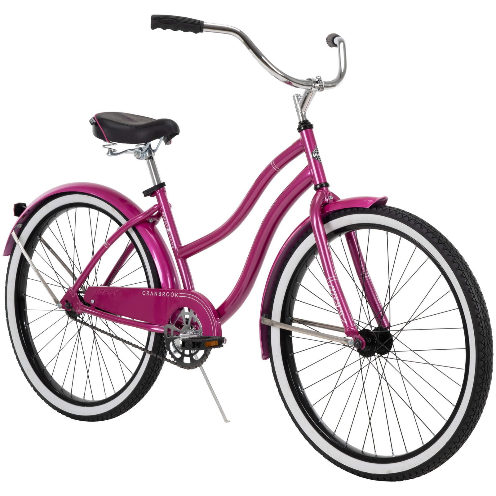 26" Women'S Beach Cruiser Bike Pink Seat Adjustment Comforta