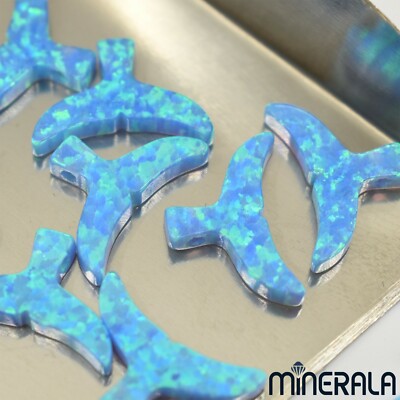 WHALE TAIL SKY BLUE SYNTHETIC LAB CREATED OPAL BEADS FULL DRILLED WP002A0