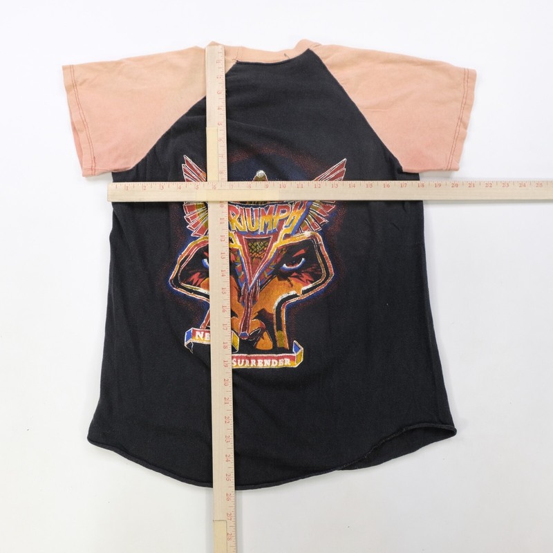 Rare VTG Triumph Thunder Seven Never Surrender Tour T Shirt