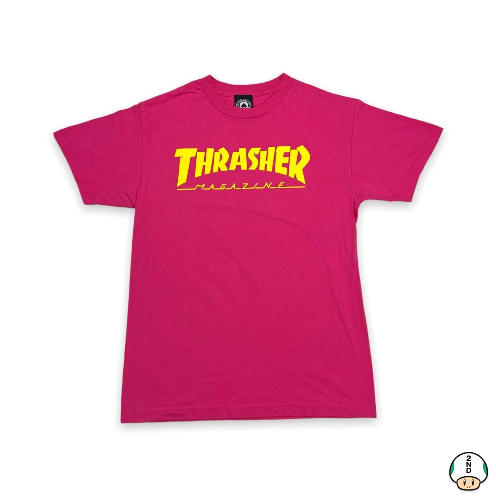 Thrasher Magazine T Shirt Mens Medium Pink Skateboard Flame