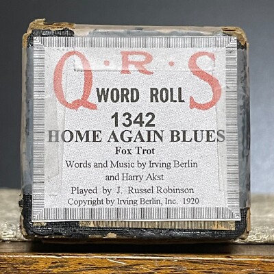 ''HOME AGAIN BLUES'' Original QRS roll -J. Russel Robinson
