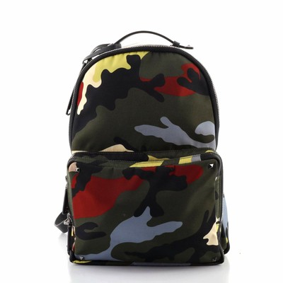 Valentino Rockstud Backpack Camo Nylon Medium