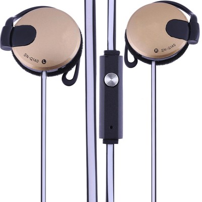 Clip-on Headphones Wired 3.5mm Ear Stereo Headphones For Sports Phone